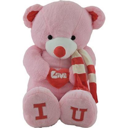 Didelis pliušinis meškinas | 120 cm | Rožinis LOVE