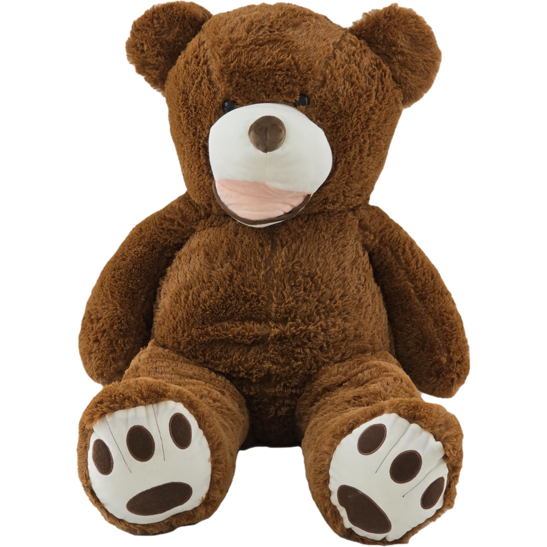 Didelis pliušinis meškinas | 140 cm | Tamsiai rudas