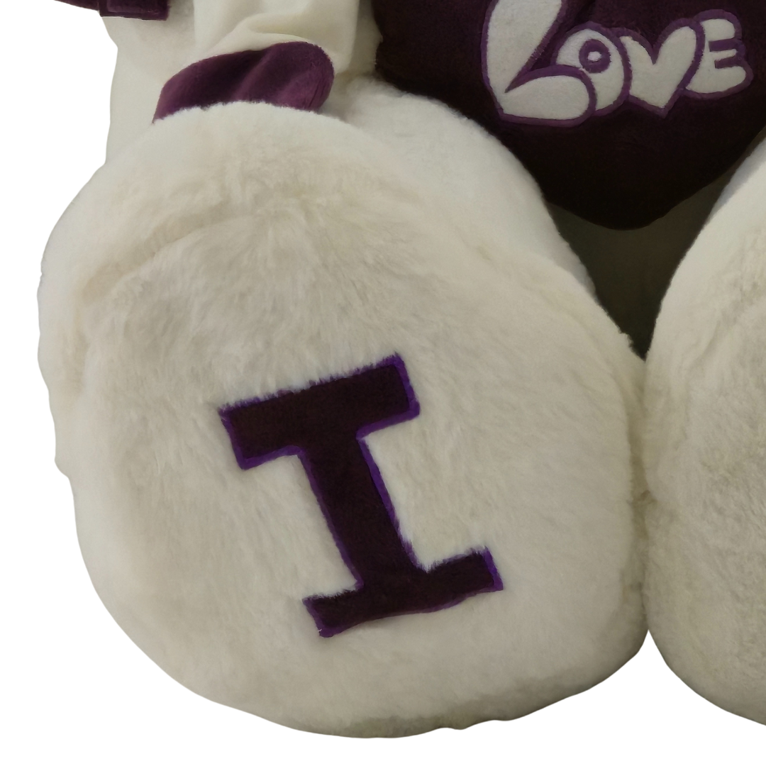 Didelis pliušinis meškinas | 120 cm | Baltas LOVE