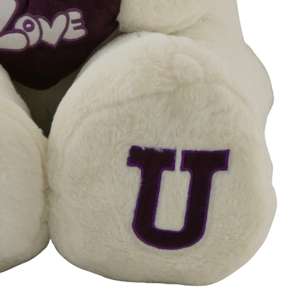 Didelis pliušinis meškinas | 120 cm | Baltas LOVE