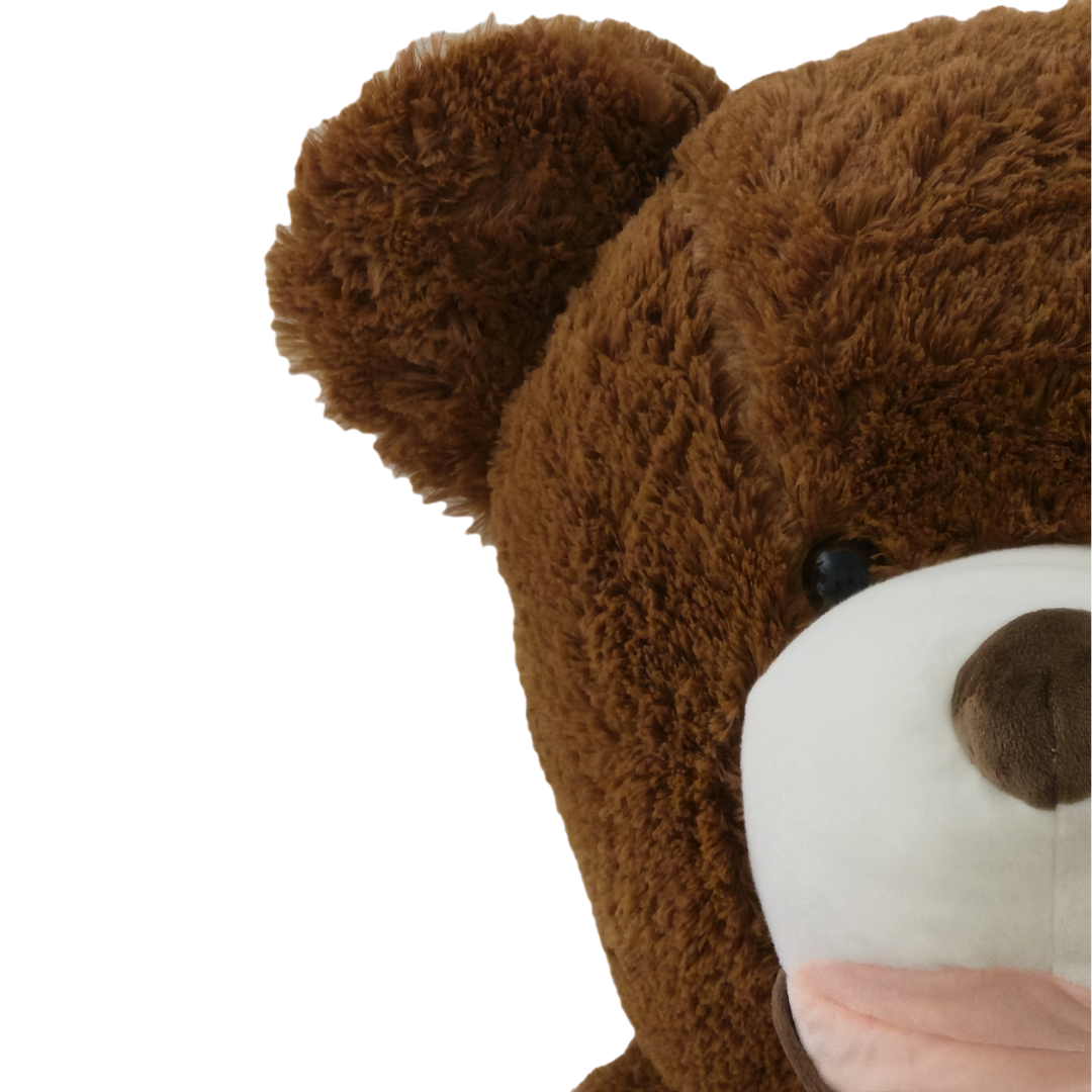 Didelis pliušinis meškinas | 140 cm | Tamsiai rudas