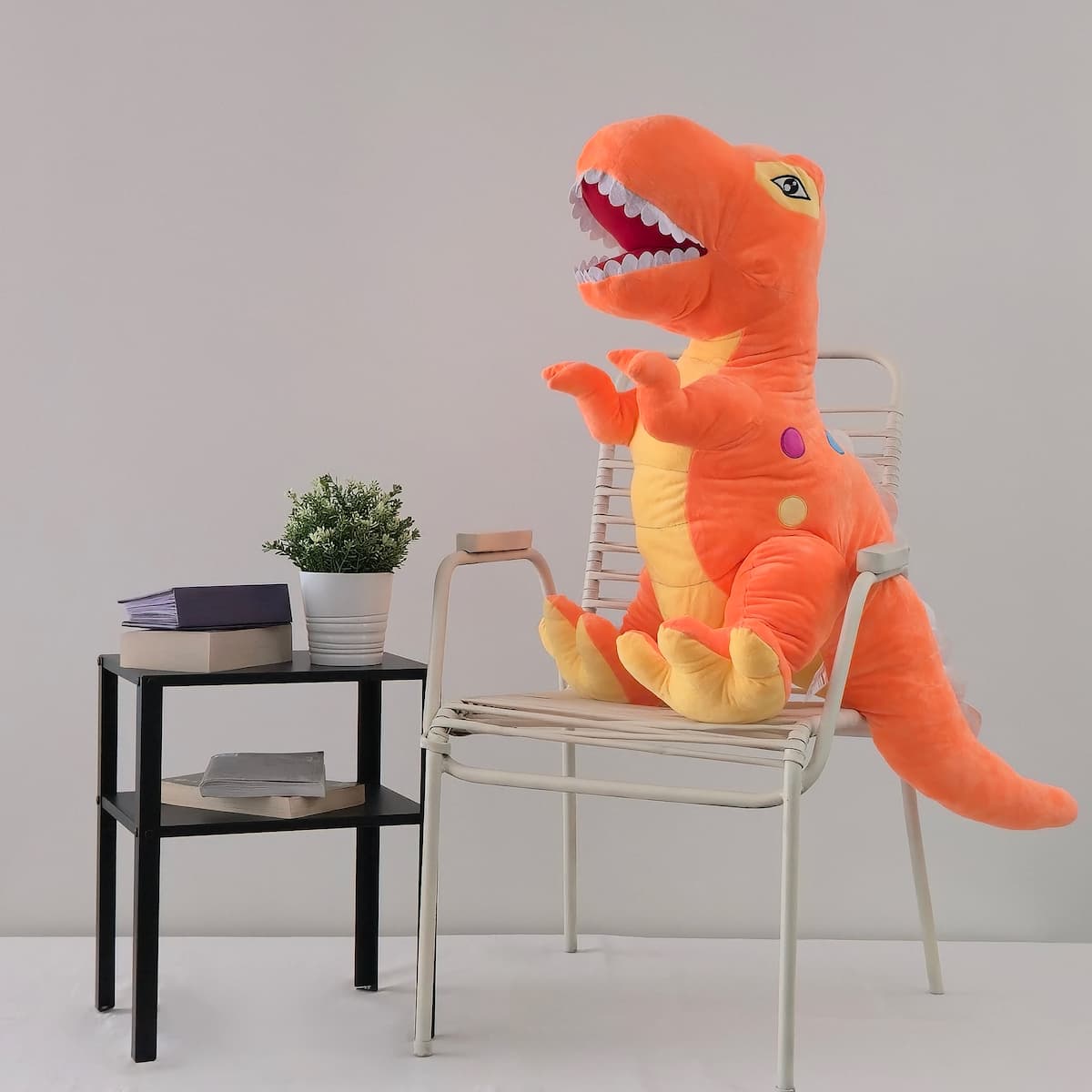 Didelis pliušinis dinozauras | 120 cm | Oranžinis