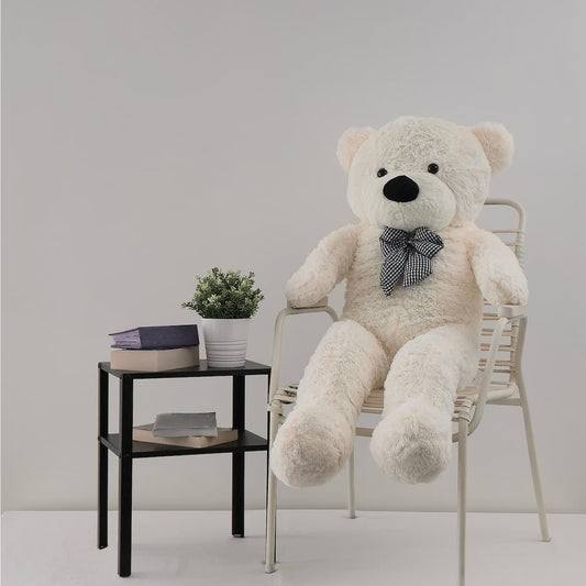 Didelis pliušinis meškinas | 120 cm | Baltas