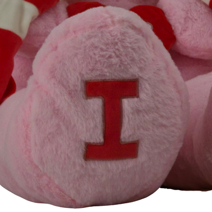 Didelis pliušinis meškinas 120 cm rožinis I LOVE YOU-meskiai.lt
