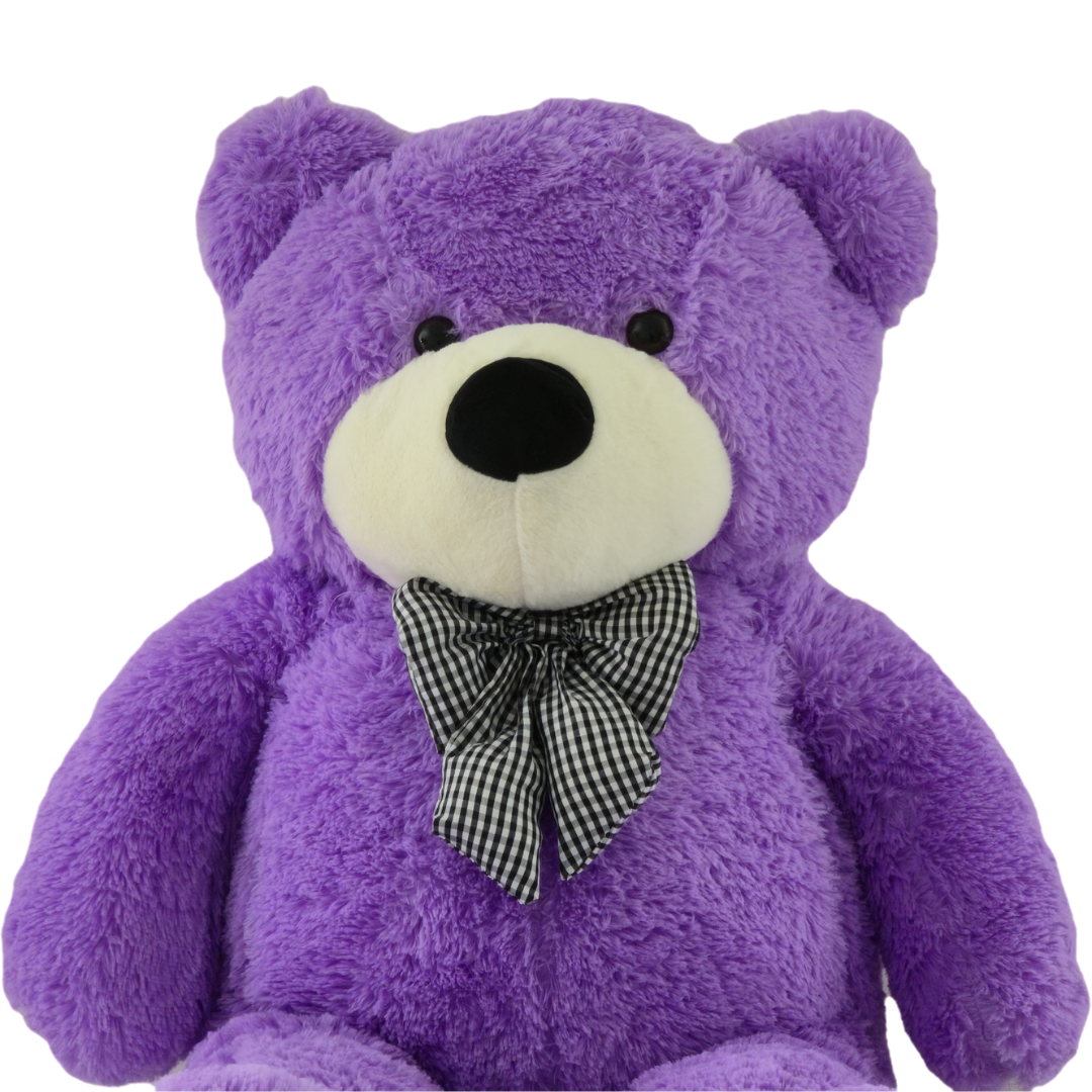 Didelis pliušinis meškinas 120 cm violetinis-meskiai.lt