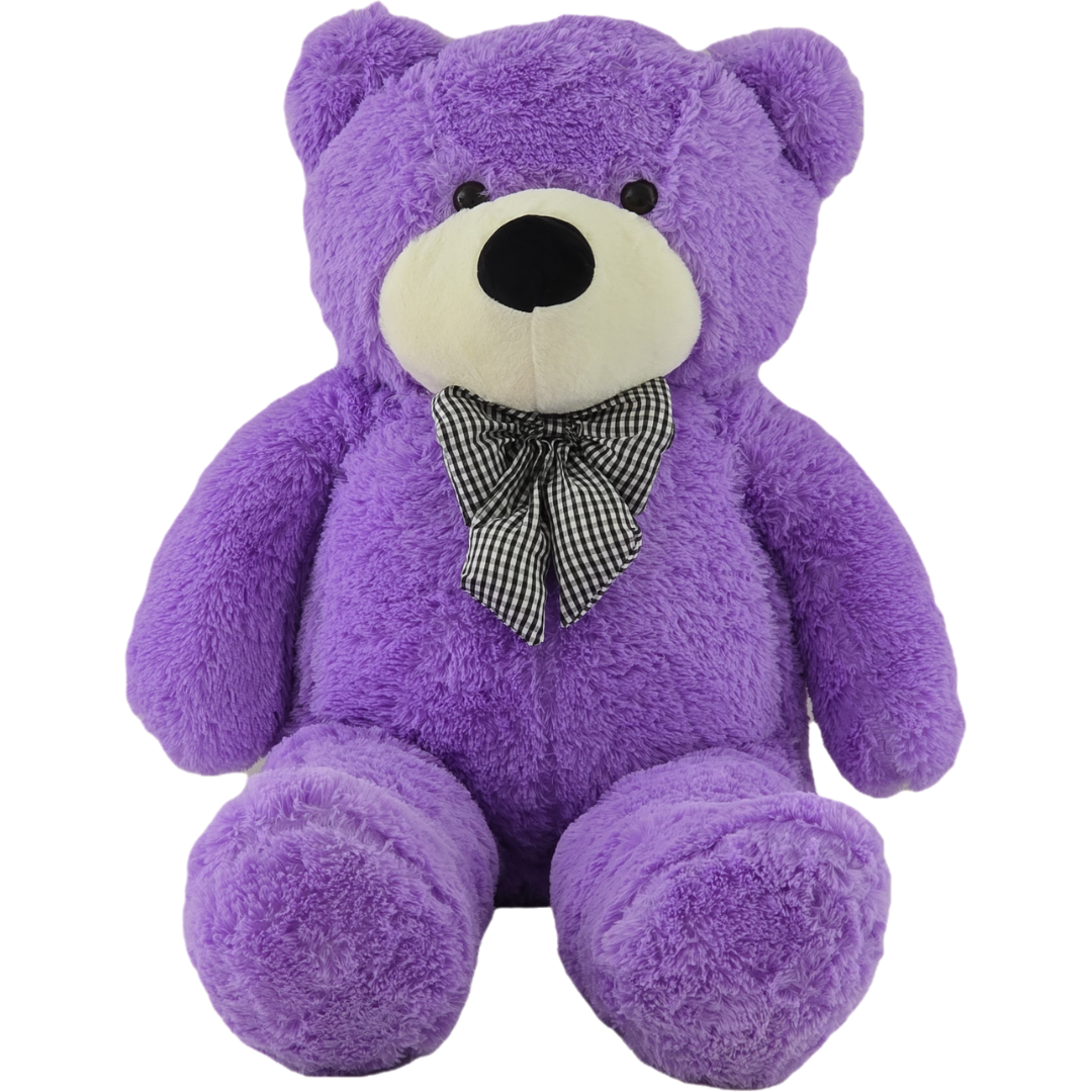 Didelis pliušinis meškinas 120 cm violetinis-meskiai.lt