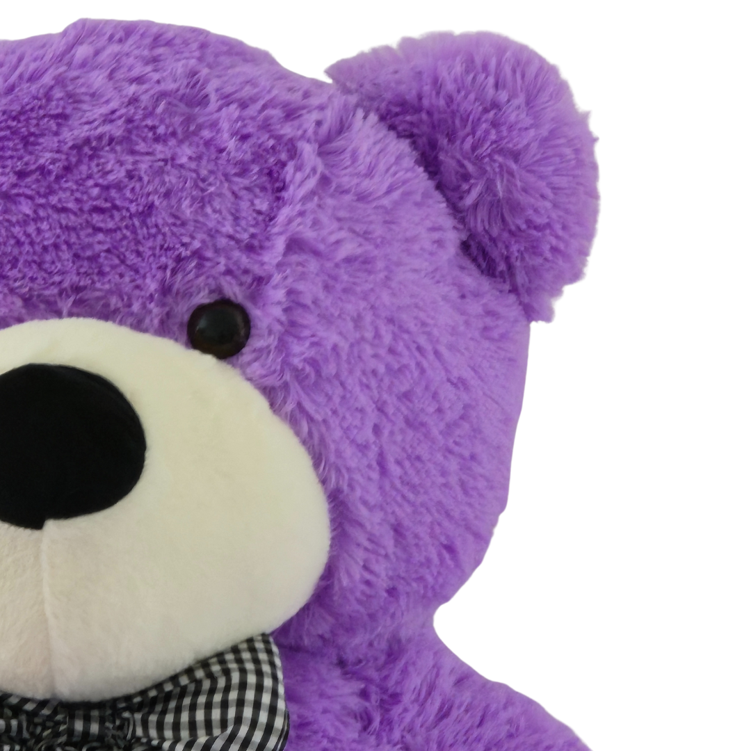 Didelis pliušinis meškinas 120 cm violetinis-meskiai.lt