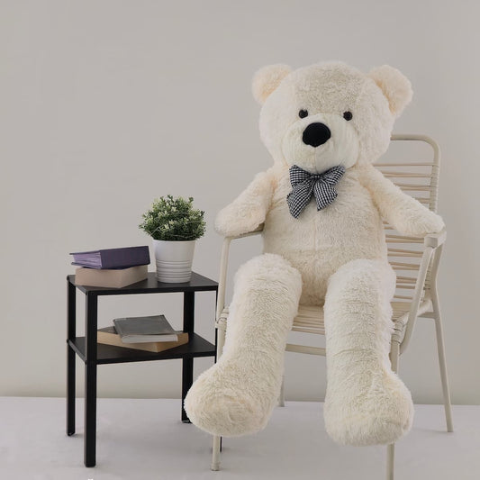 Didelis pliušinis meškinas | 140 cm | Baltas