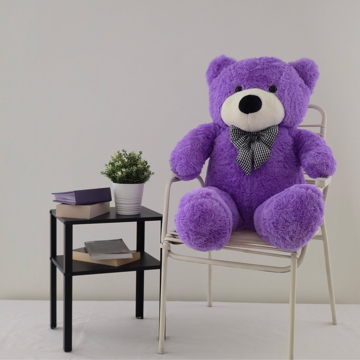 Didelis pliušinis meškinas | 120 cm | Violetinis