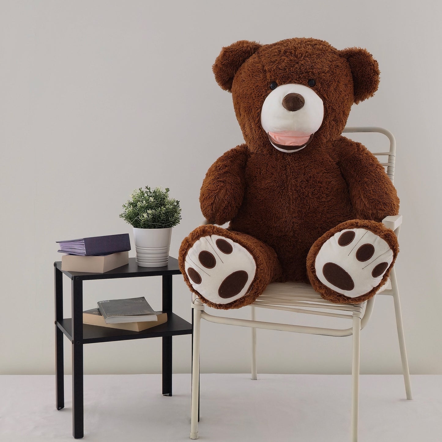 Didelis pliušinis meškinas | 140 cm | Tamsiai rudas