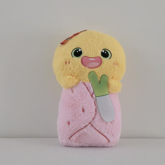 Pliušinis žaislas „Suktinis“ | 20 cm | Geltonas, rožinis-meskiai.lt
